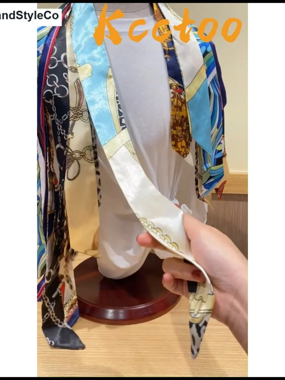 2/6/10 Pack Imitation Silk Scarf Bags for Women Hair Neck Handbag Decor Fashion